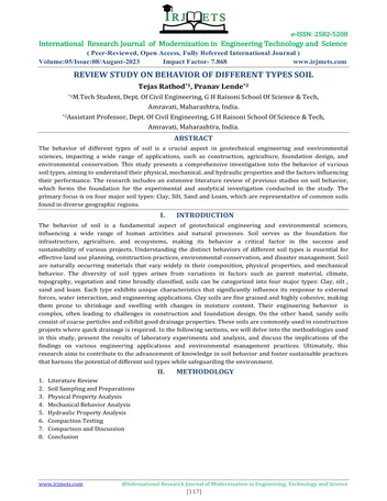Más sobre Revisión del Comportamiento de Diferentes Tipos de Suelo